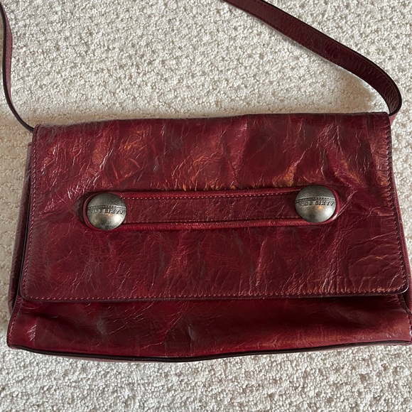 Miss Sixty burgundy coloured leather bag, clutch or crossbody/shoulder bag. - Picture 4 of 7
